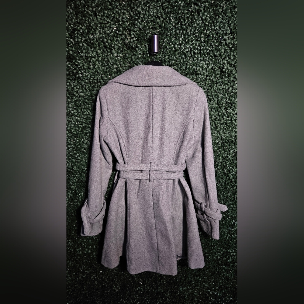 Vintage Women's Gray Trench Coat - Picture 3 of 3
